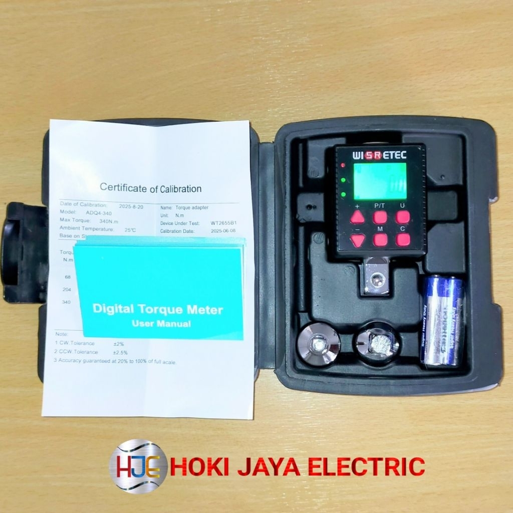 Kunci Torsi Momen Digital Torque Adaptor Wisretec 340 Nm