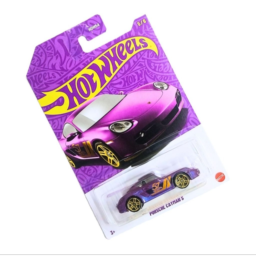 Hot Wheels Porsche Cayman S Ungu – Diecast Original Mattel 1:64 Koleksi Limited