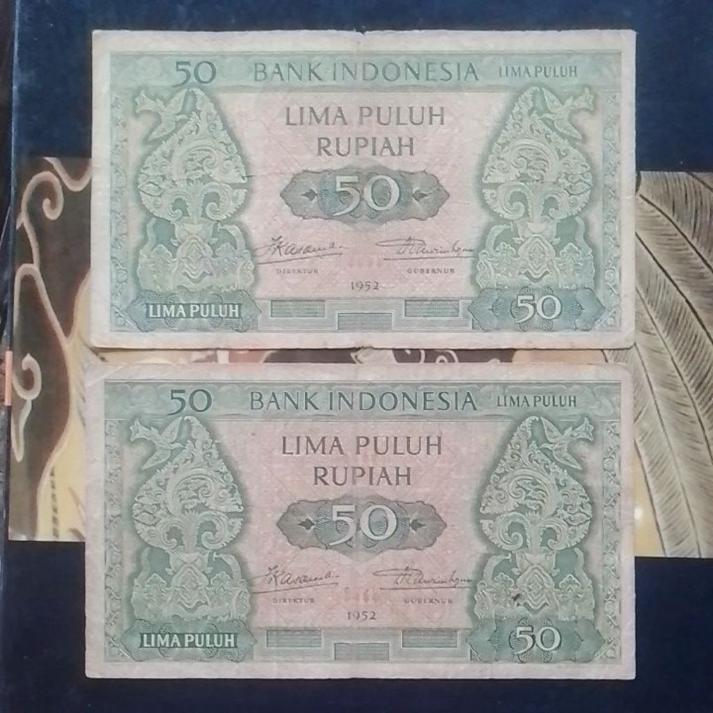 UANG KUNO 50 RUPIAH TAHUN 1952 SERI BUDAYA