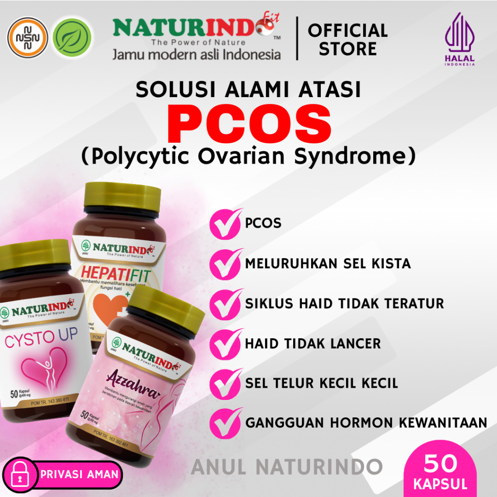 Herbal Promil PCOS Polycystic Ovarian Syndrome Sel Telur Kecil Program Hamil NATURINDO