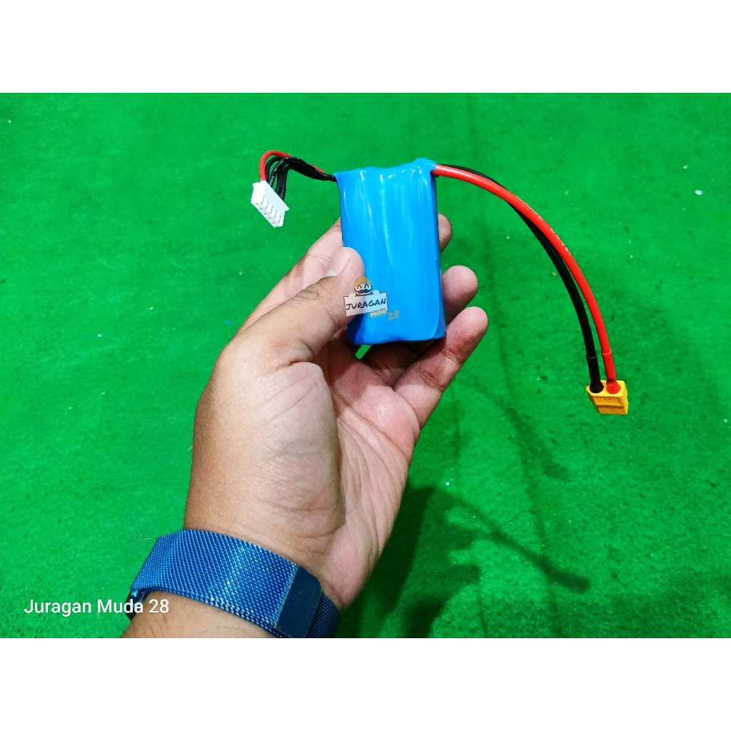 Baterai Lion 4S 18650 2500mah Rakitan untuk Pesawat RC Gabus Styrofoam Konektor XT60