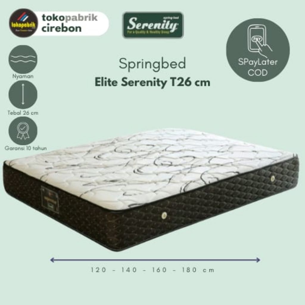 Kasur Springbed Elite Serenity Superstar 160x200 / Serenity Spring bed No 2 Murah Ciamis Tasikmalaya