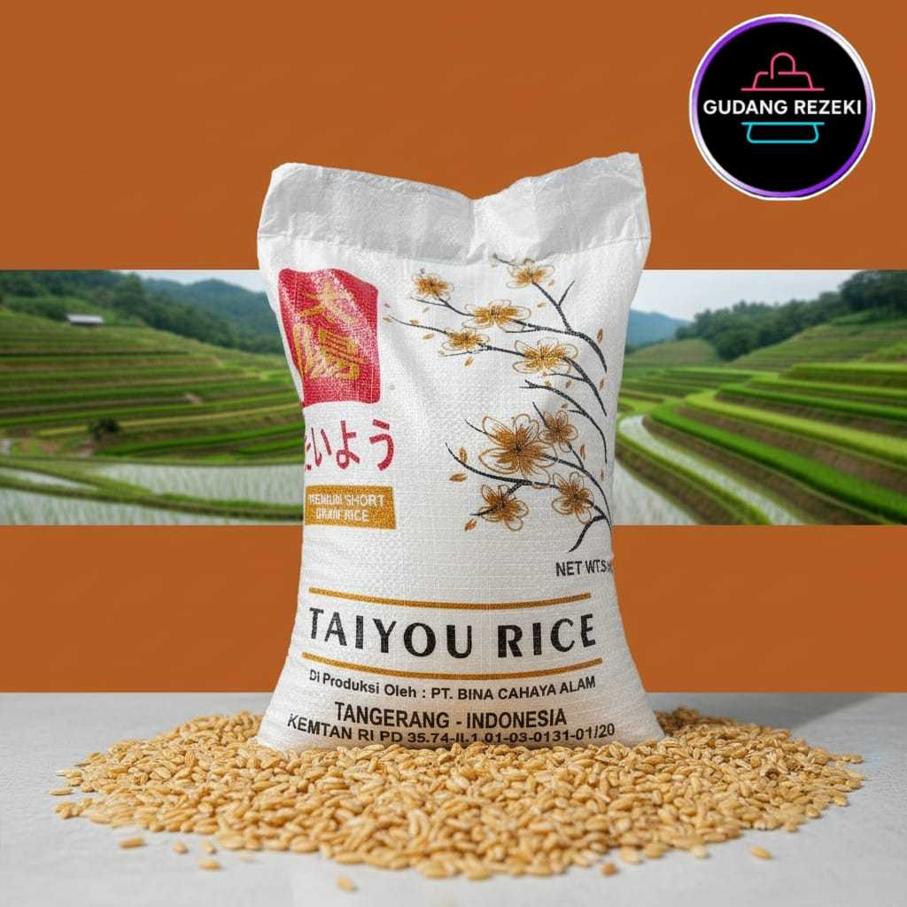 BERAS TAIYO 5 KG Beras Jepang Beras Sushi Japonica Rice Good Quality Premium Pulen Enak Legit Murah 