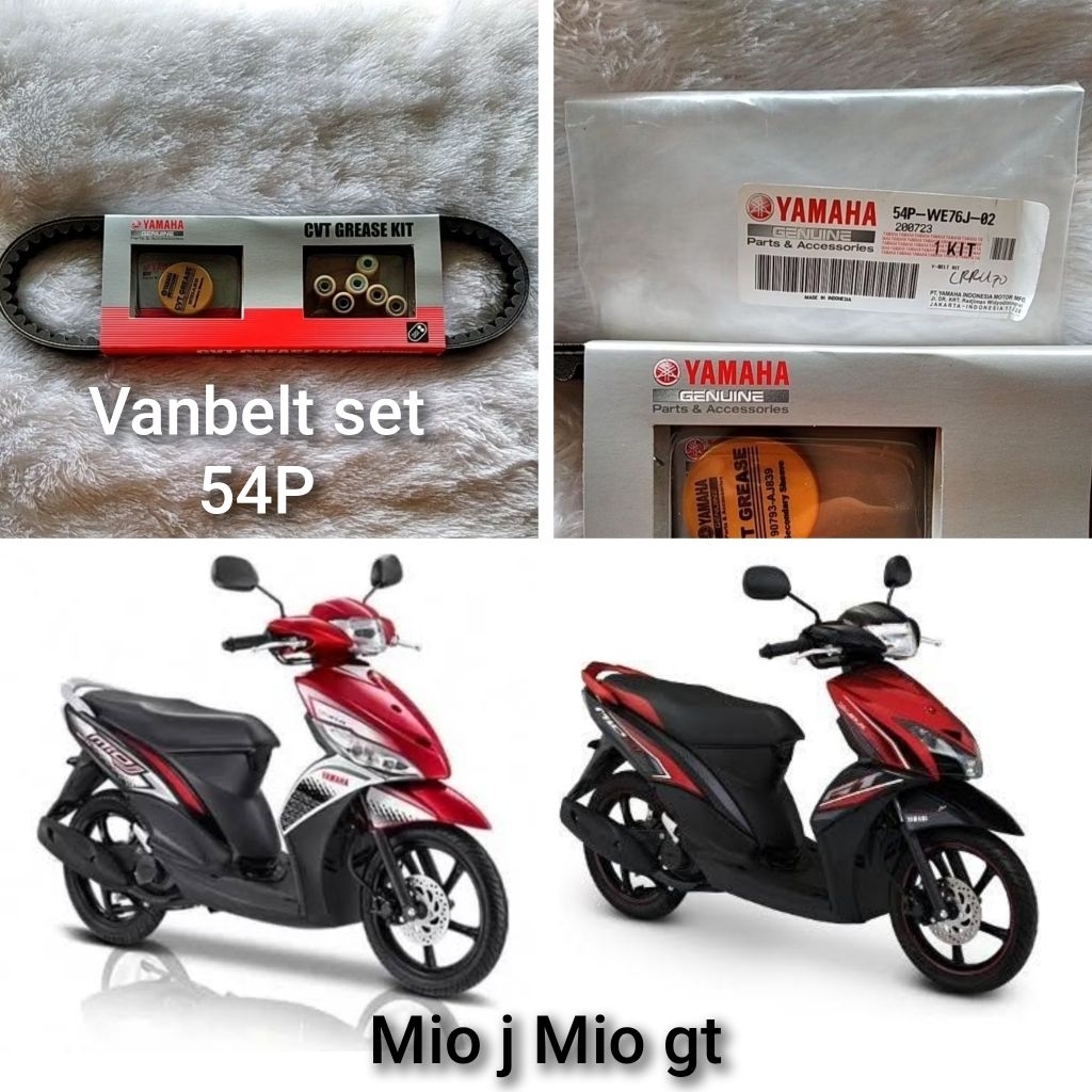 Vanbelt v-belt set + roller mio j mio gt injeksi 54P-WE76J-02 ori YAMAHA