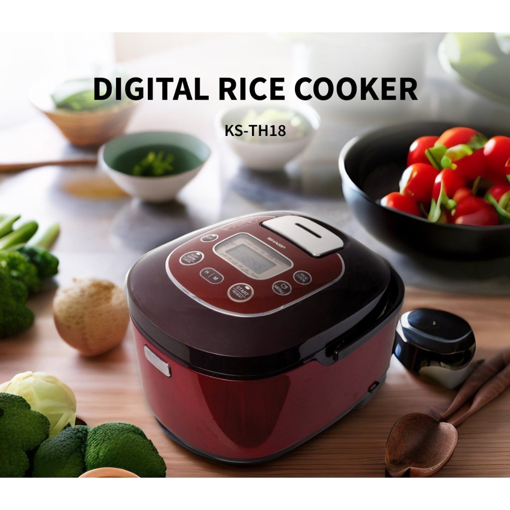SHARP Digital Rice Cooker 1.8 Liter KSTH18RD