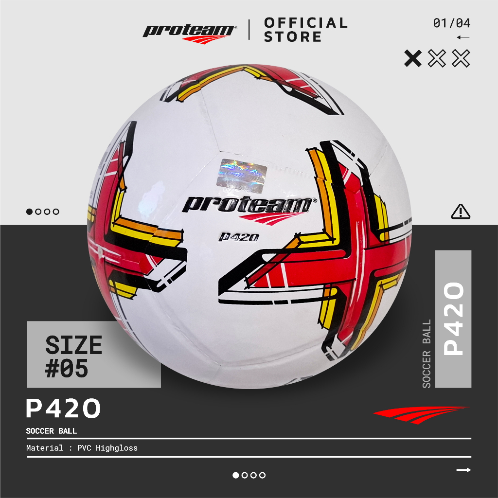 Bola Sepak Proteam Original Olahraga Soccer Club P420 Size 5