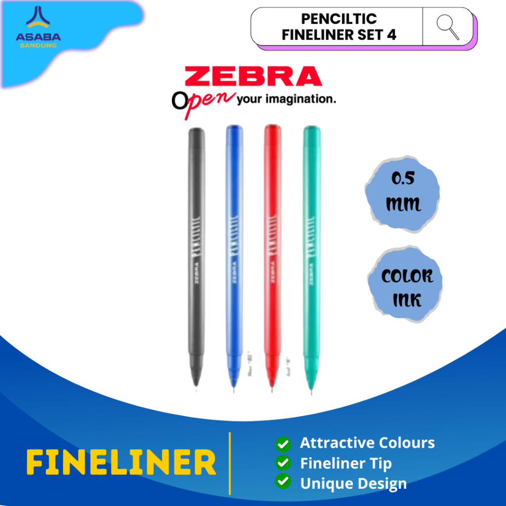 

Asaba Bandung - Zebra penciltic Fineliner Set 4