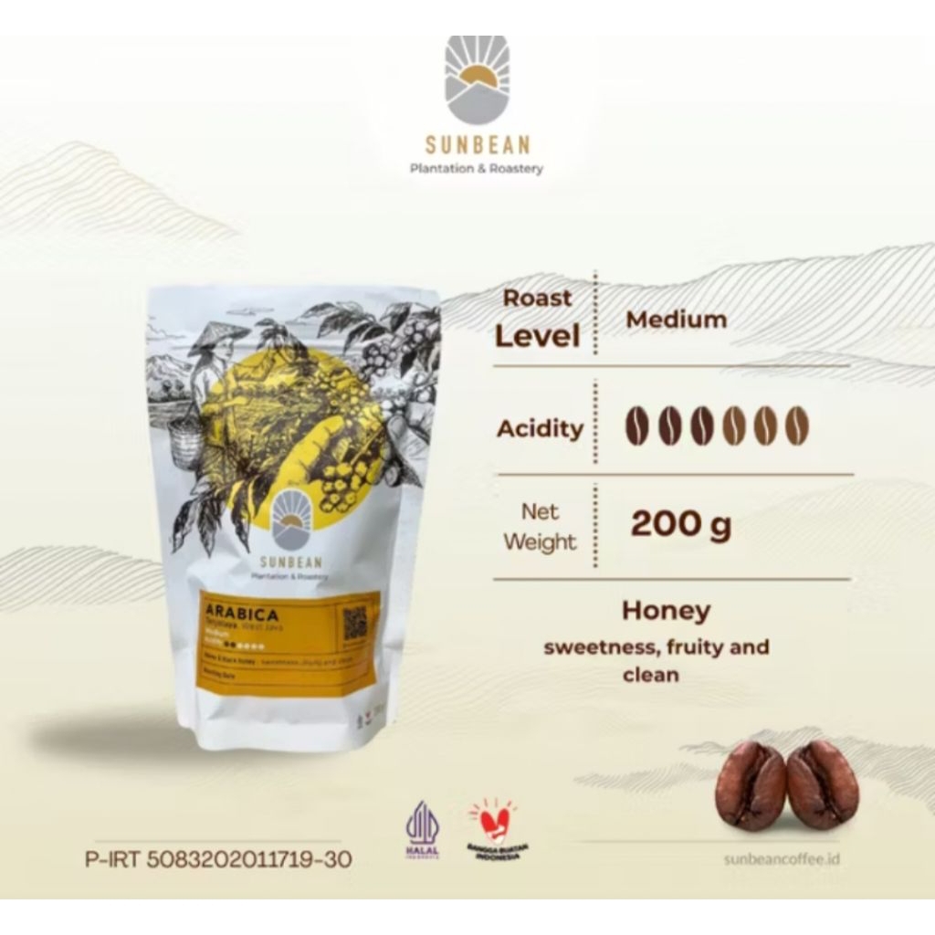 

Kopi Full arabika honey medium coffee roast 200g by SUNBEAN