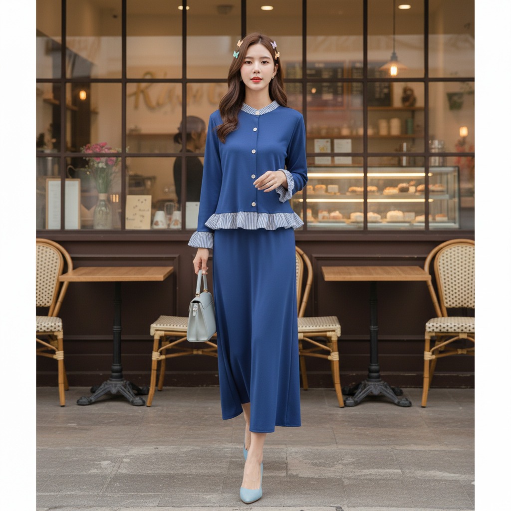 IL - Setelan Rok Nala Wanita Kekinian One Set Premium Jumbo One set Rok dan Atasan Kekinian