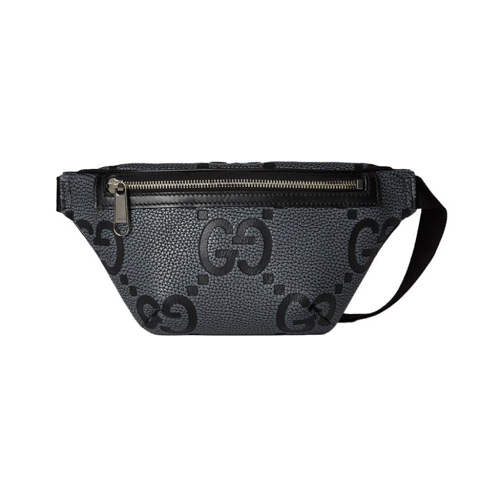 Gucci Small Jumbo GG Belt Bag Grey Black