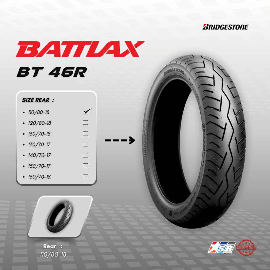 Bridgestone Ban Battlax BT46 R 110/80-18 Sport Touring Made In Japan
