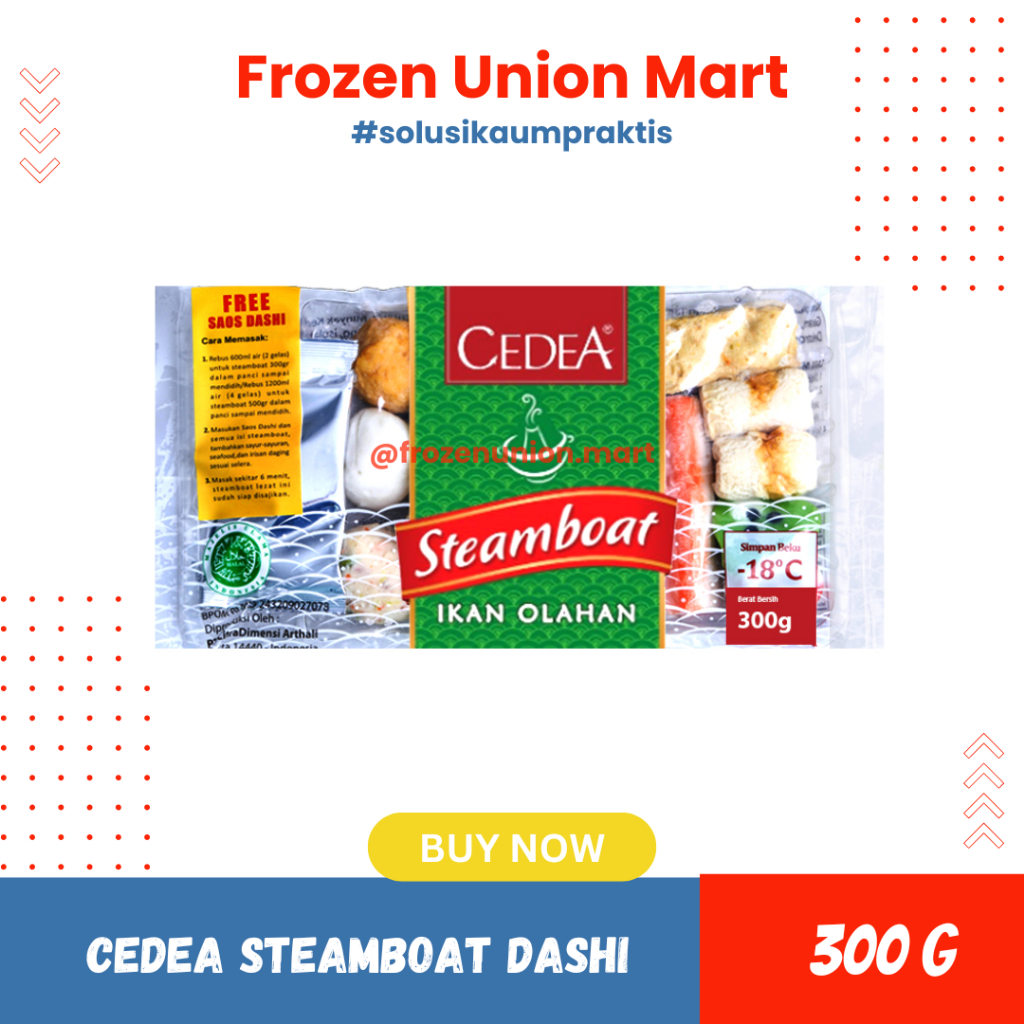 Cedea Steamboat Tomyam / Dashi Mix Seafood Frozen 300gr | Baso mix Seafood