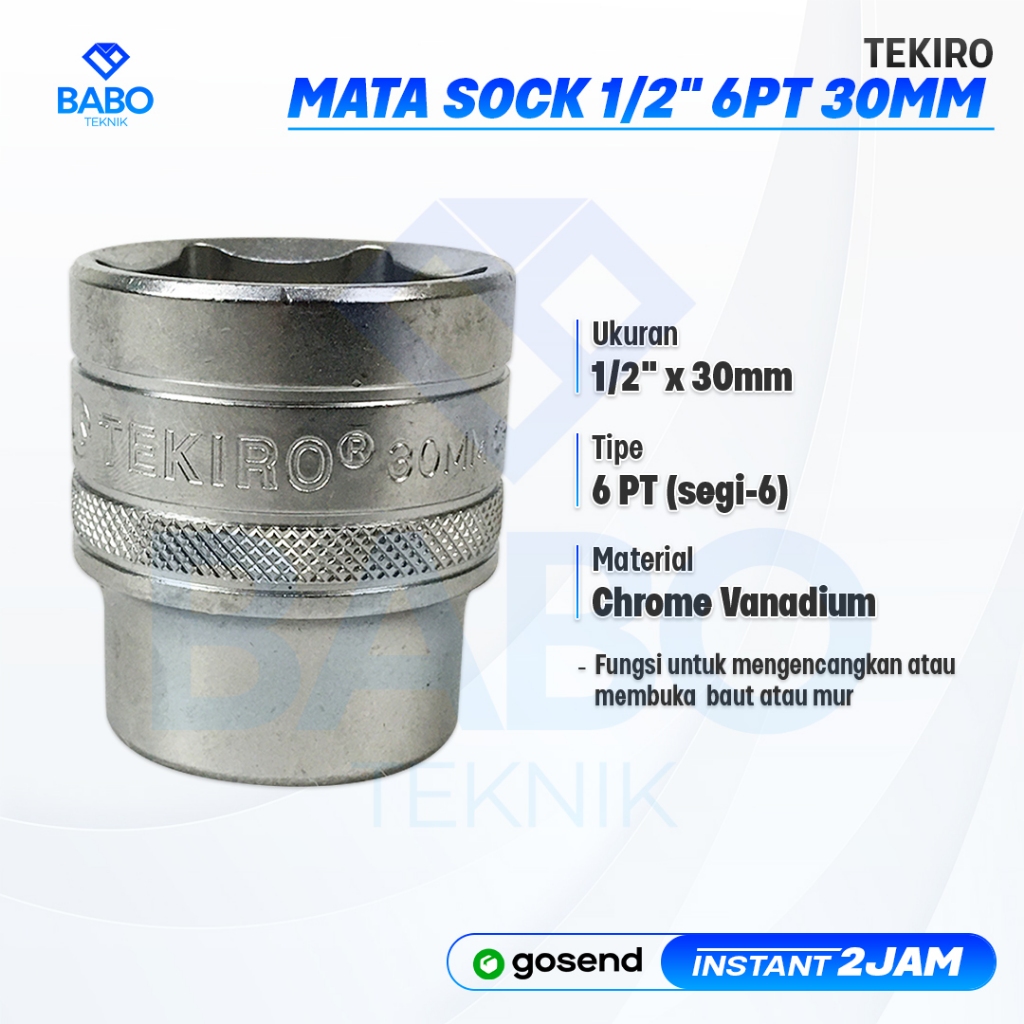Mata Sok 30mm Tekiro Kunci Sok 30 mm 6PT Tekiro ORIGINAL