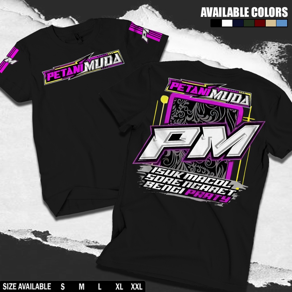 kaos distro PM petani muda lengan pendek BISA COD