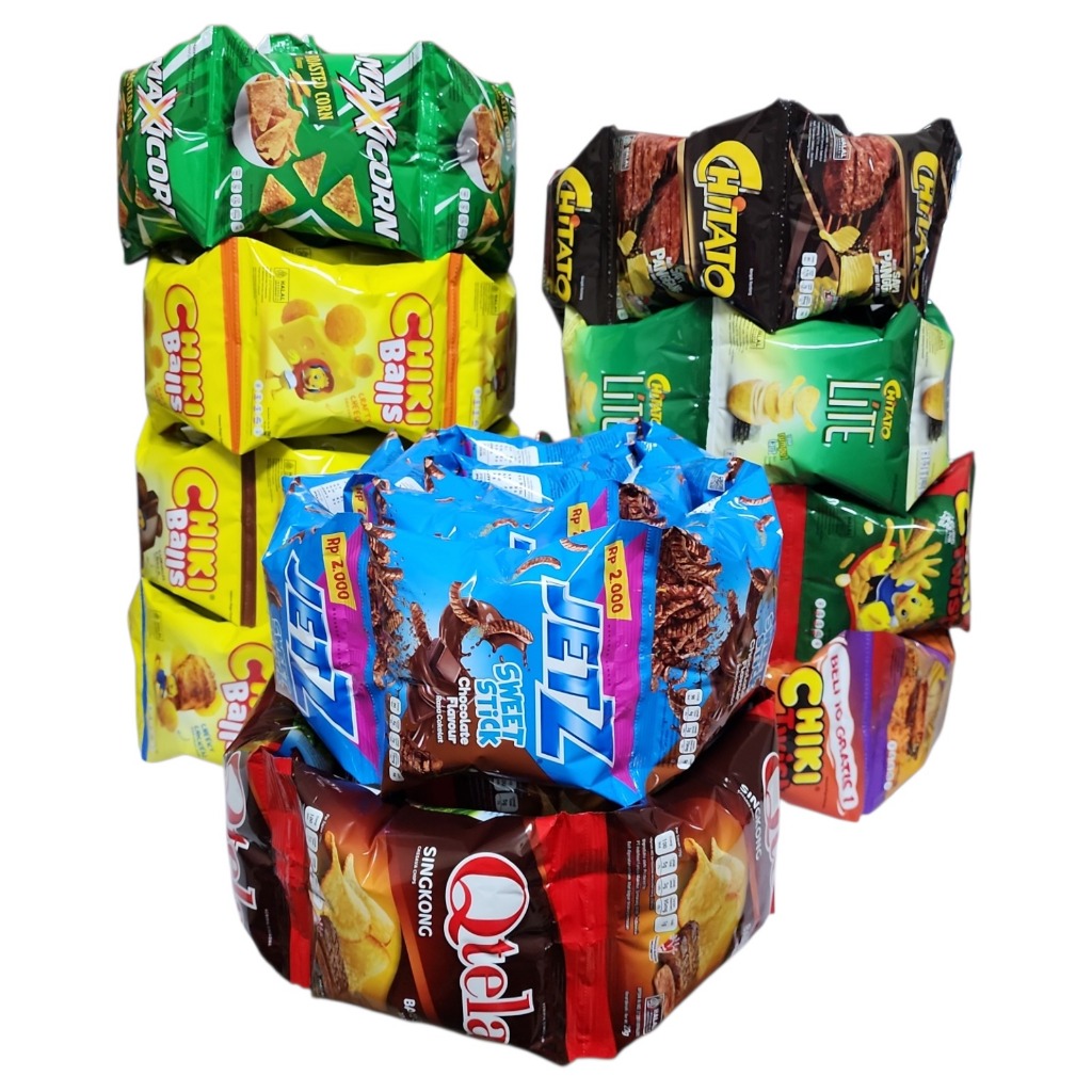 Aneka Snack Chiki Balls , Chiki Twist , Chitato , Qtela ,Maxicorn RENCENG
