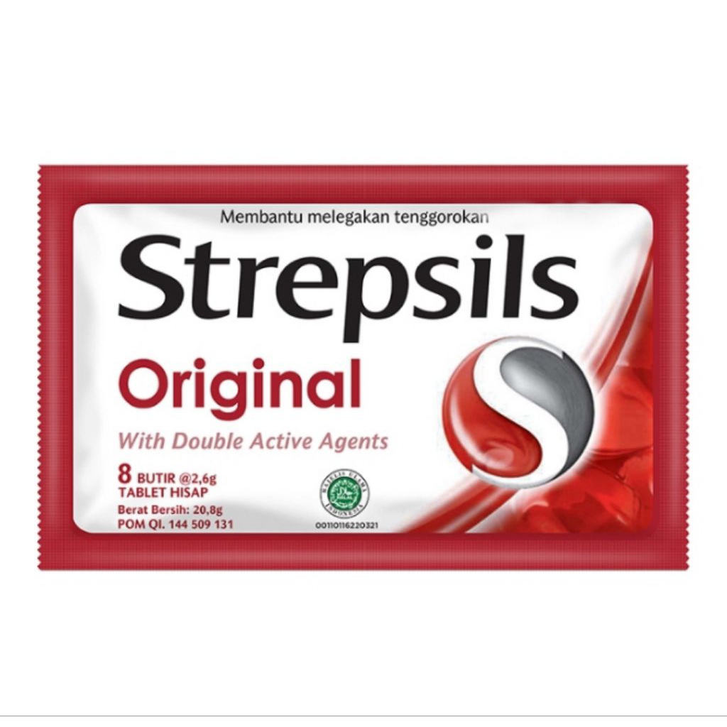 Strepsils Original Permen Pelega Tenggorokan 8 pcs