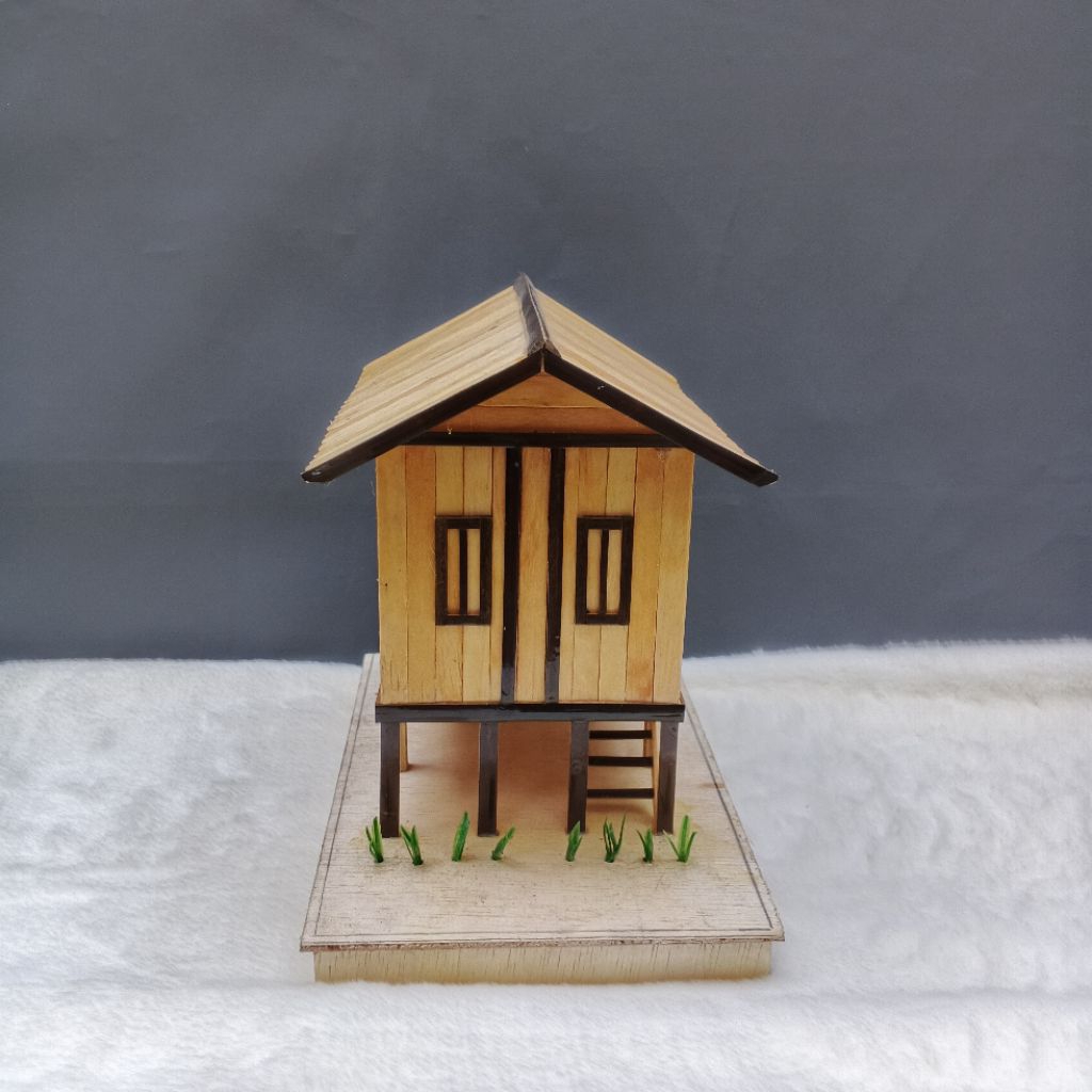 Kerajinan Miniatur Rumah adat Aceh - Rumah tradisional