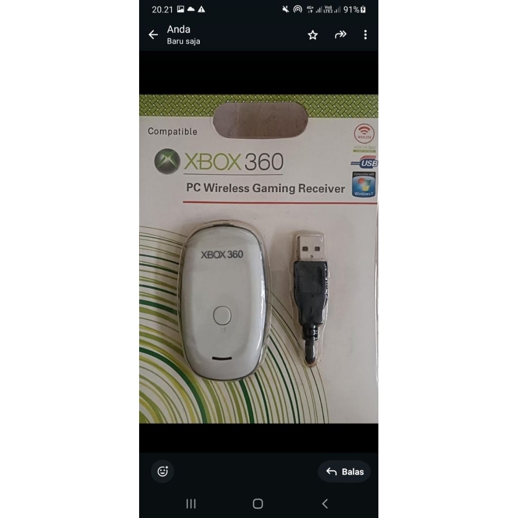 Receiver Stik Xbox 360 To Laptop/ PC