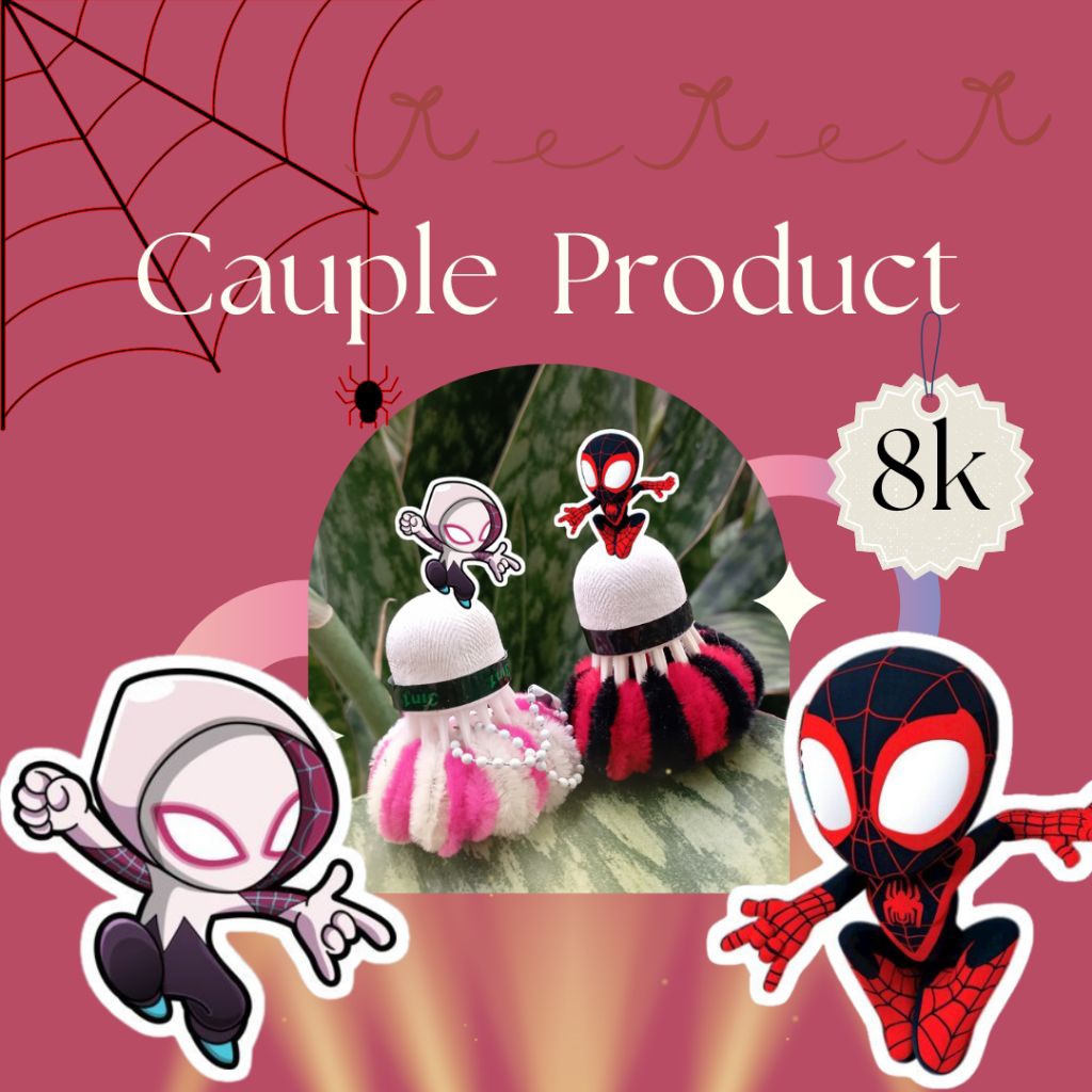 keychain badminton couple edition SPIDERMAN