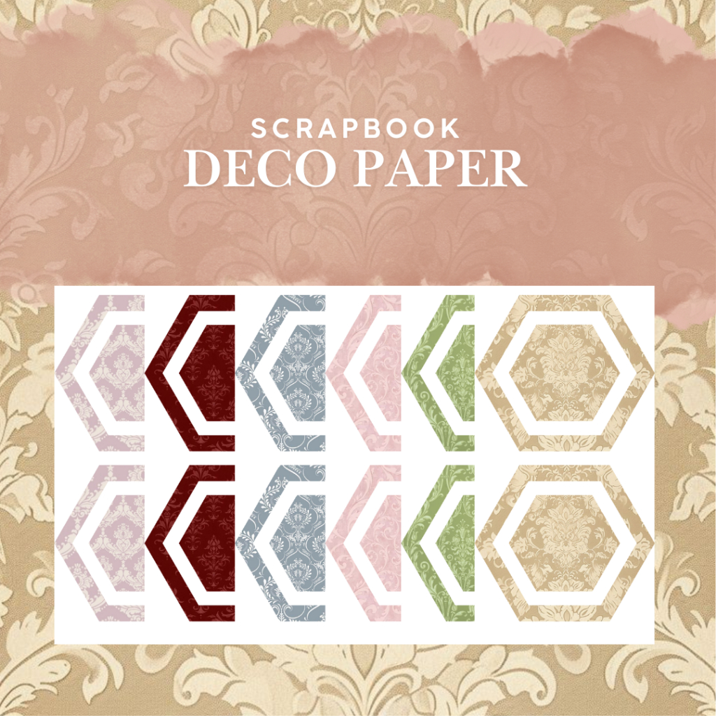 

[INFINITYSTUFF] Scrapbook Deco Paper Hexagon Kertas Dekorasi Scrapbook Journaling Junk Journal