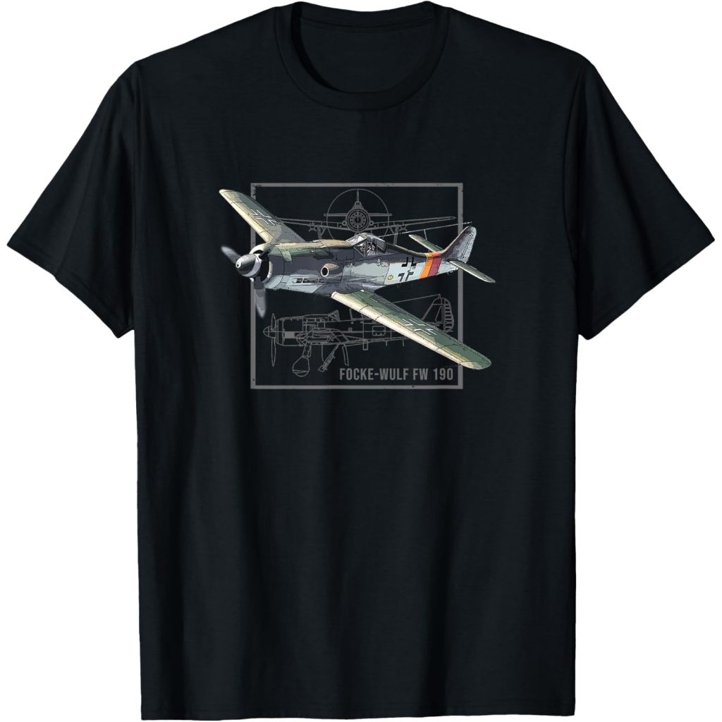 Baju kaos anak Focke-Wulf FW 190 WW2 Fighter Aeroplane T-Shirt