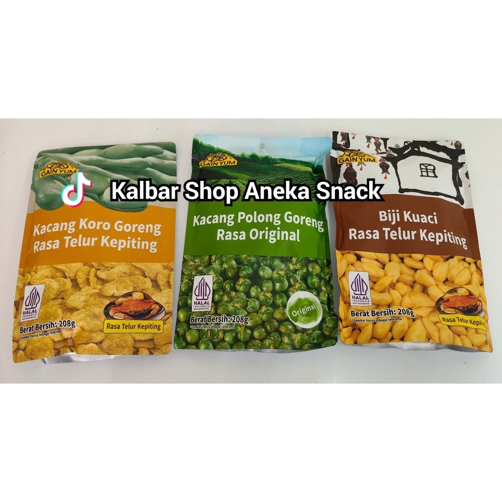 Kacang Koro Goreng Rasa Telur Kepiting (Broad Beans Crab Roe flavor) Kacang Polong Goreng Rasa Origi