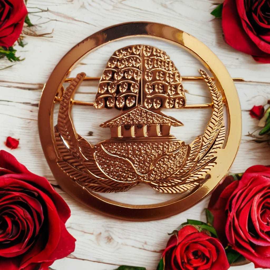 Lencana Korpri PNS Bulat Premium PIN Korpri ASN Lapis Emas Anti Luntur