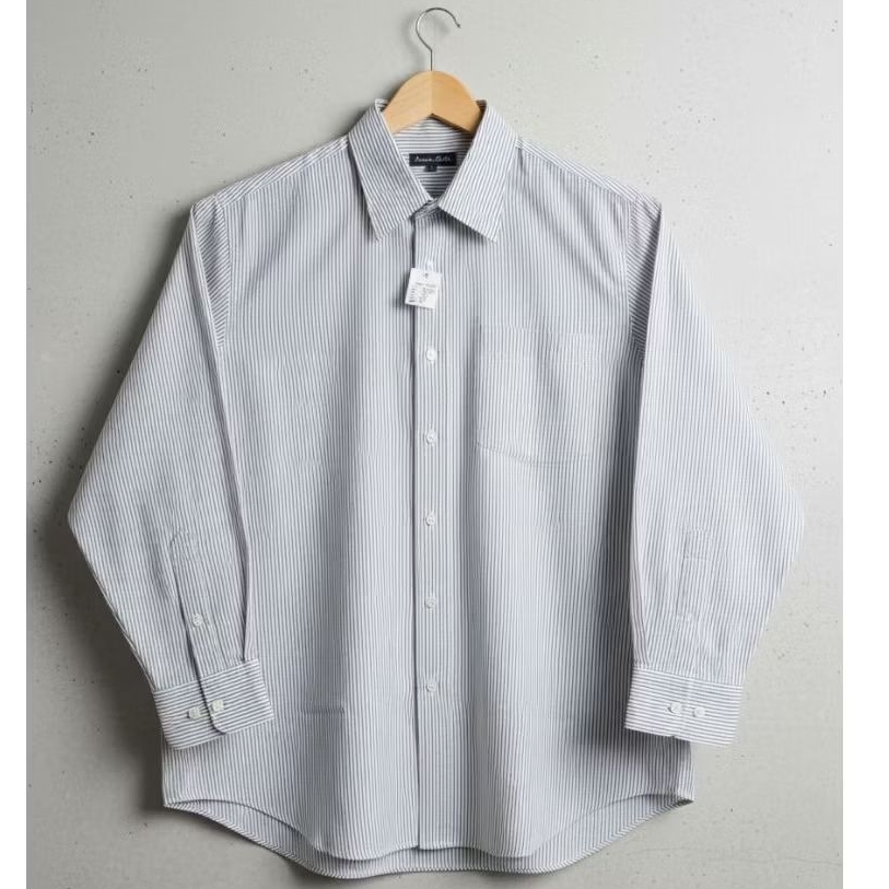 Kemeja Pria Lengan Panjang Stripes – Aaron Gale Size XXXL