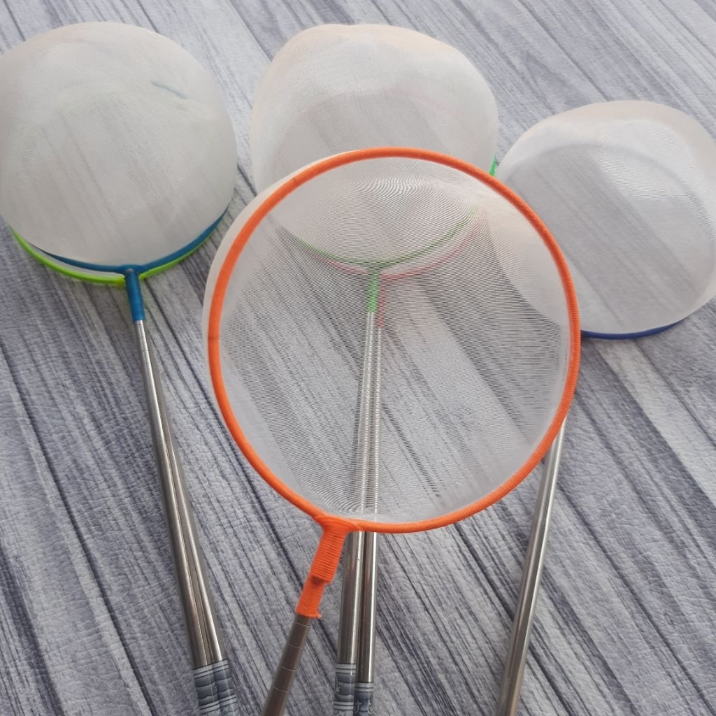 Seser/serok ikan hias kecil lingkaran 9cm gagang stainless