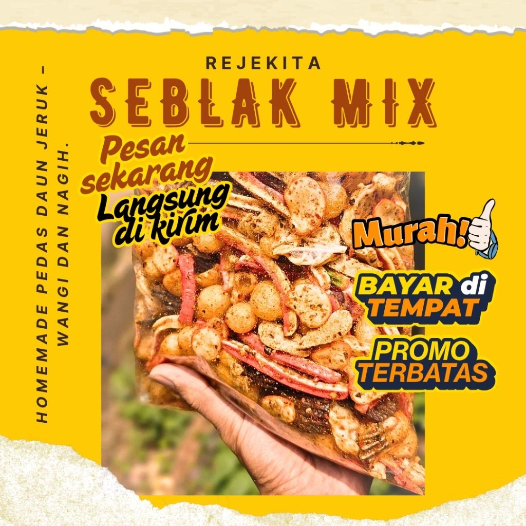 

Seblak Mix Viral Snack 1KG – Pedas Daun Jeruk Mantap