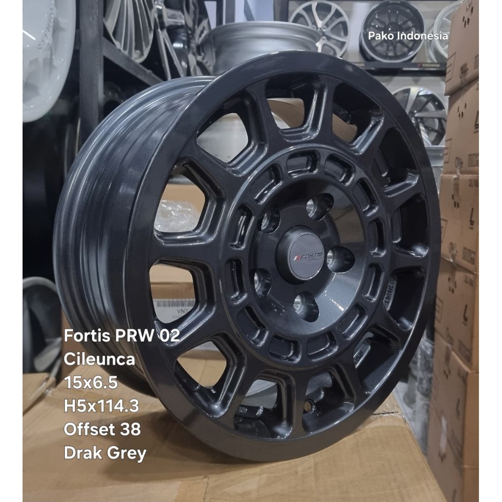 Velg Fortis Cileunca Ring 15x6.5 H5x114.3 Offset 38 Drakgrey (1set 4pcs) By Pako