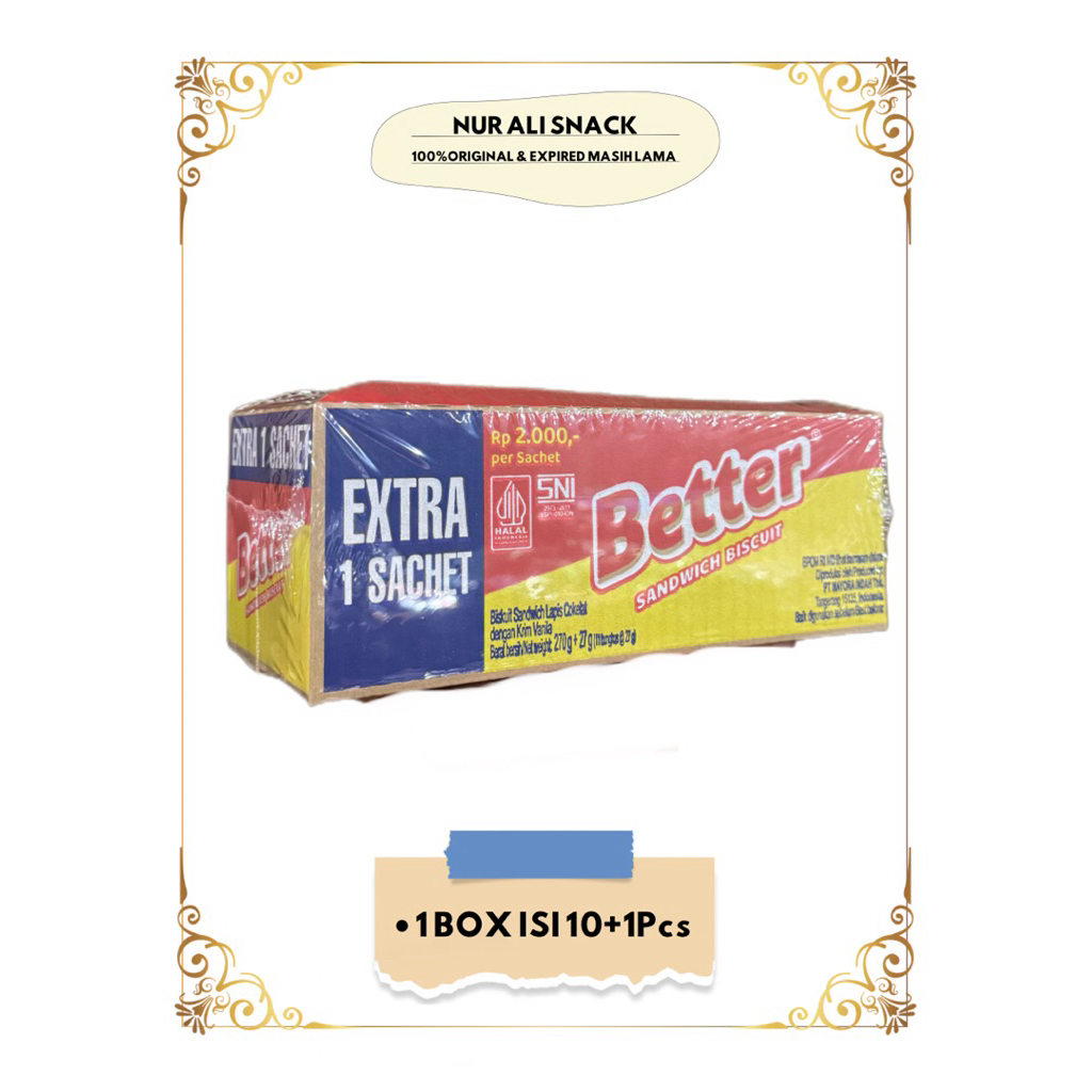 

Better sandwich biscuit 1 box isi 10 bonus 1 270gr+27gr