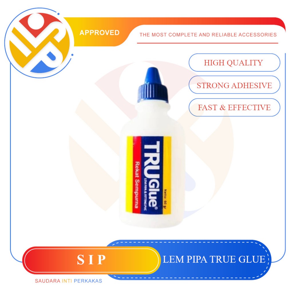 

Lem Pipa PVC Ruglue Rucika Truglue Wavin Botol Kecil 60gr