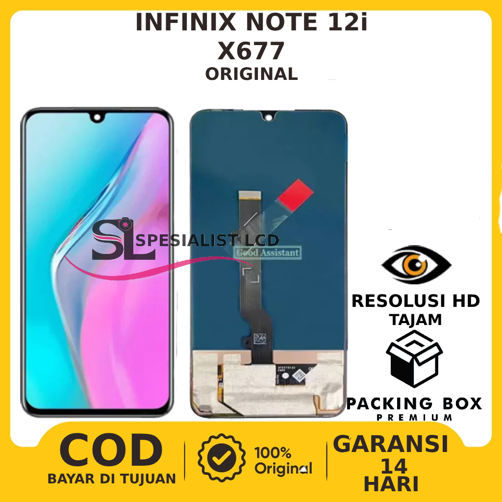 LCD TOUCHSCREEN INFINIX NOTE 12i X677 ORIGINAL FULLSET GARANSI