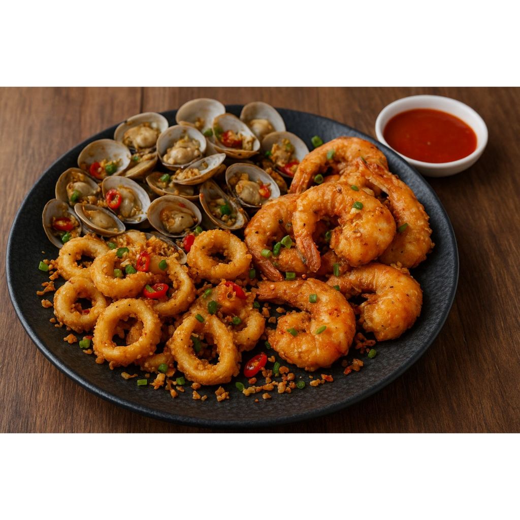 Mix Platter 1 (Cumi, Udang, Kerang) Laut Seafood Mandjalita