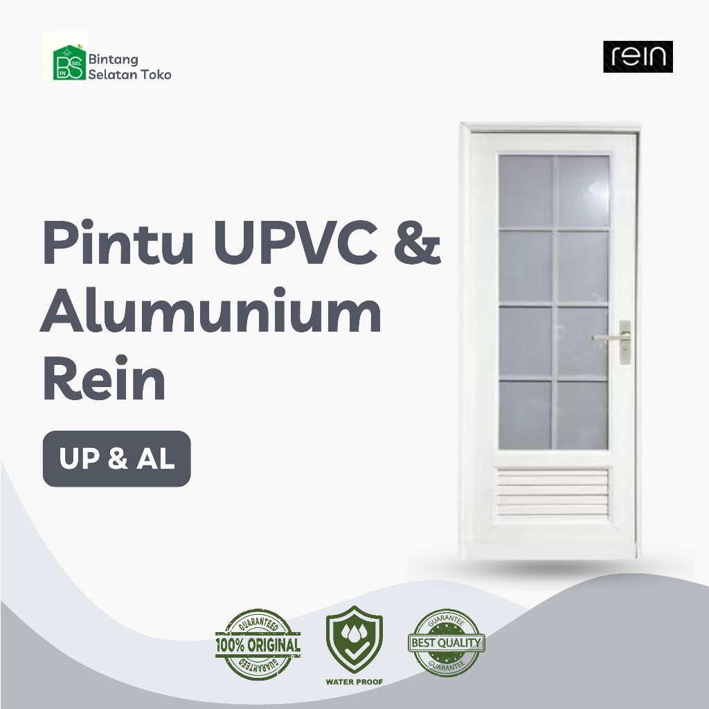 PINTU UPVC / ALUMUNIUM REIN TYPE UK 70 X 200 CM MODERN