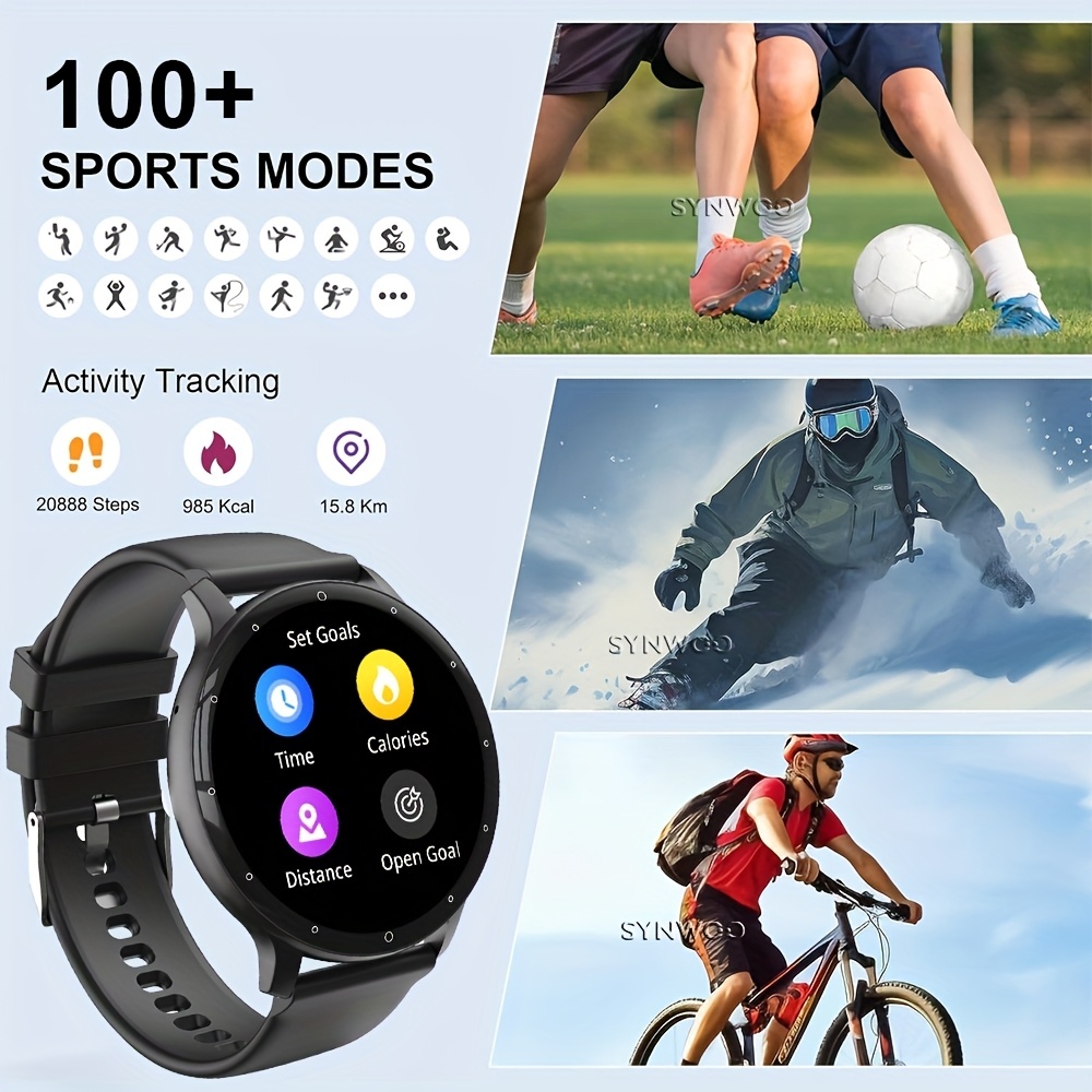 BIG SALE Simbojoy SmartWatch ZL02D Layar Terang 1.28'' Anti Air IP67 Olahraga Pemantauan Tidur dan