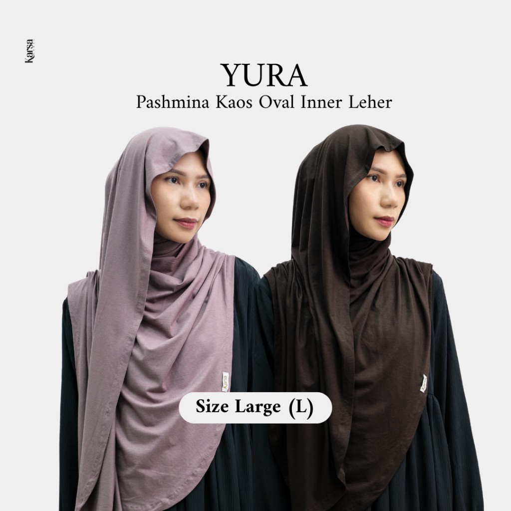 Karsalabel YURA Size LARGE Pashmina Inner Leher Kaos Rayon
