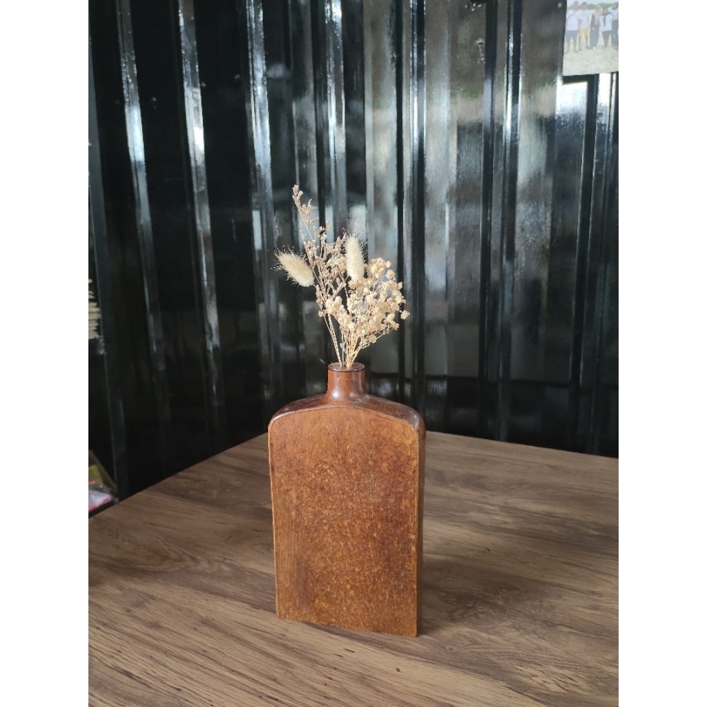 Vas Bunga Kayu Kotak Minimalis Estetik