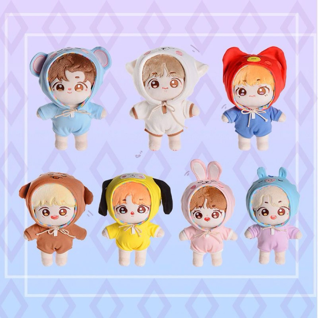 [PRE ORDER] (BACA DESKRIPSI) Doll BTS RM JIN SUGA JHOPE JIKIN TAEHYUNG JUNGKOOK 20 cm