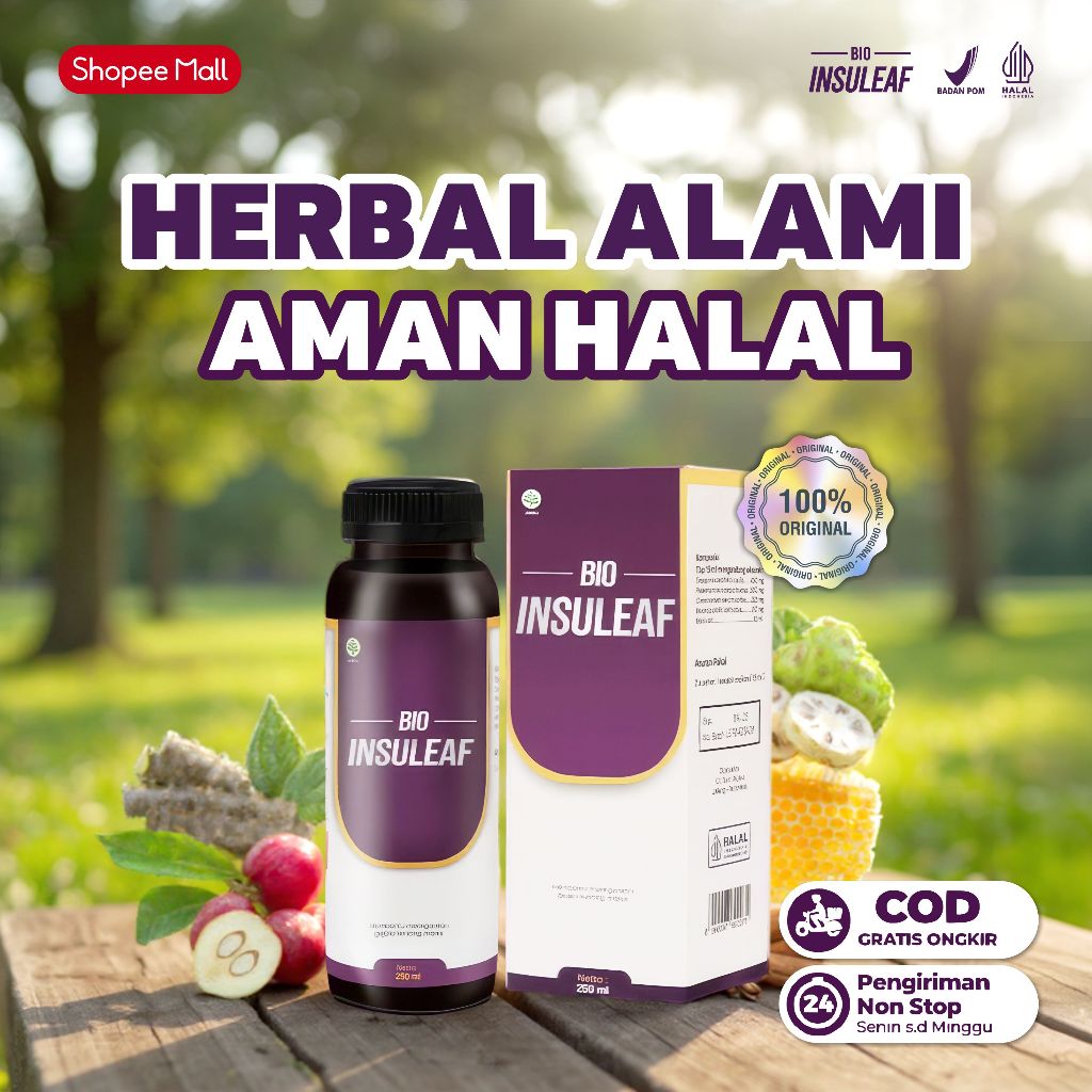 

Bio Insuleaf Original – Herbal Alami BPOM Halal Penurun Gula Darah