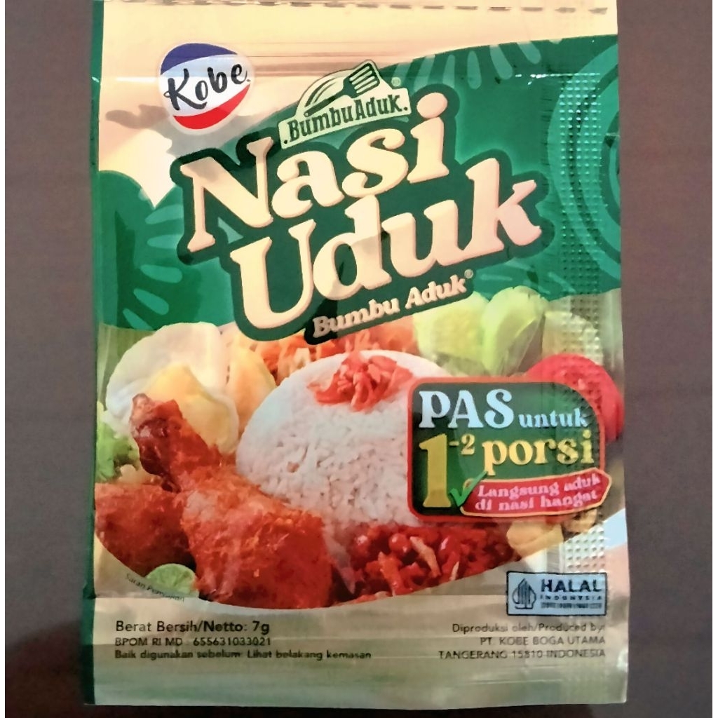Kobe Bumbu Aduk Instan Nasi Uduk 7 gr ( Kemasan mini praktis )