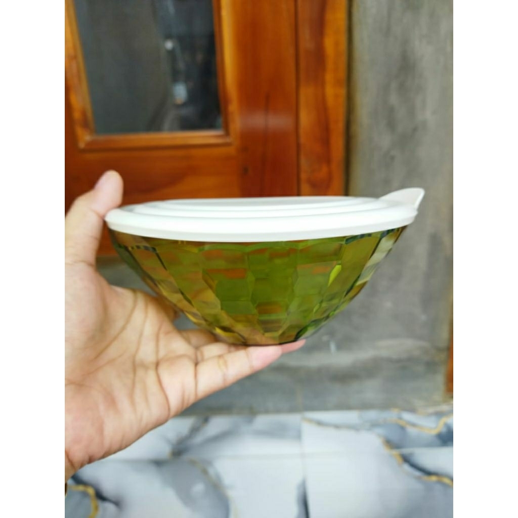 prisma bowl prism bowl crystal 500ml Tupperware new baruuu