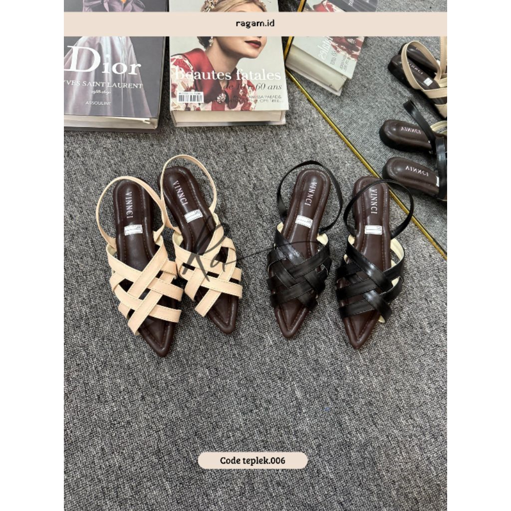 RAGAM.ID - SANDAL TEPLEK VNC / SANDAL WANITA KEKINIAN / SENDAL NO 36-40