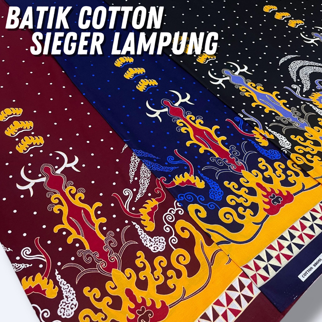 Batik Cotton Sieger Lampung - Bahan Katun Premium Halus Untuk Seragam Kantor Sekolah Dinas