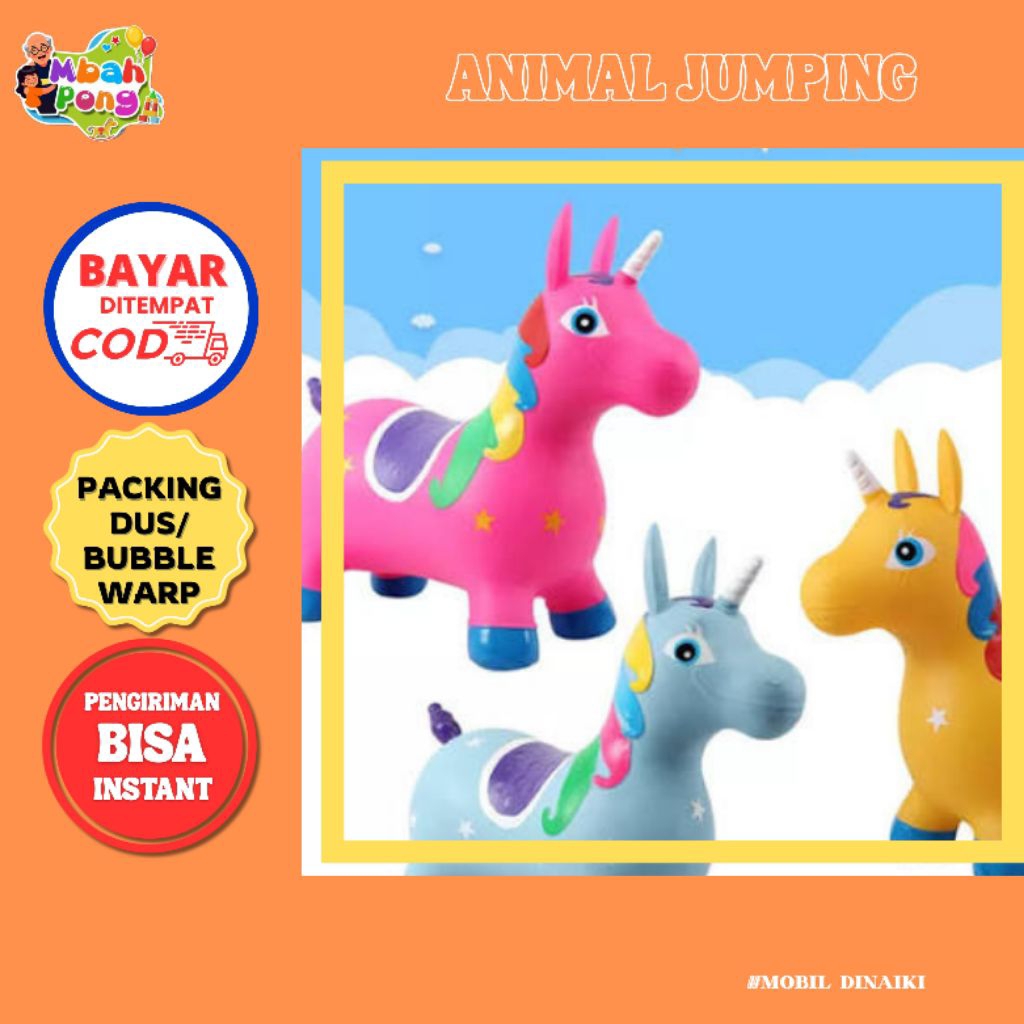Jumping animal,mainan sapi jumping,mainan anak-anak,mainan murah