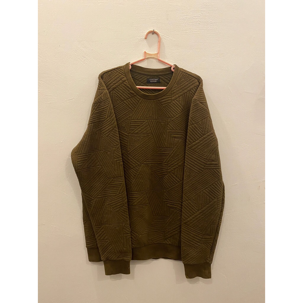 Crewneck ZARA MAN WARNA COKLAT