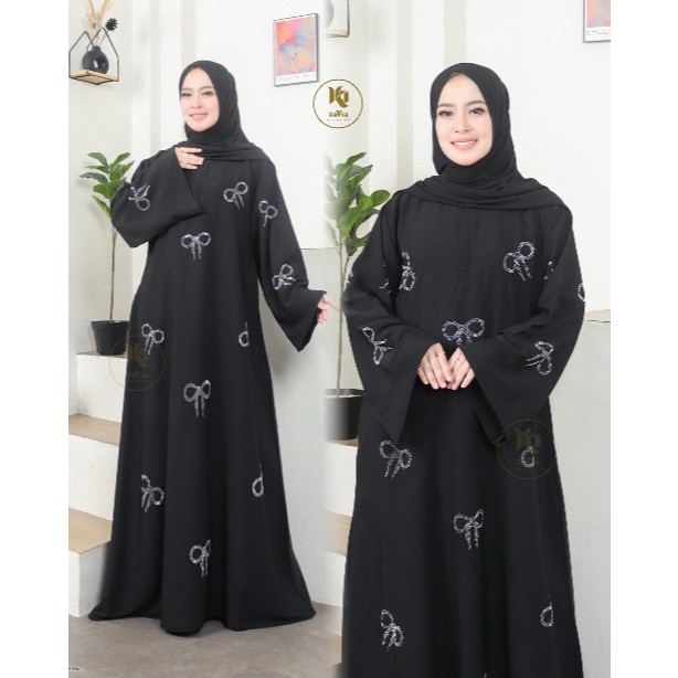 ABAYA ZAIDA PREMIUM ABAYA TURKI MEWAH ABAYA WANITA SWAROVSKY ABAYA PITA PREMIUM BY KAVSA