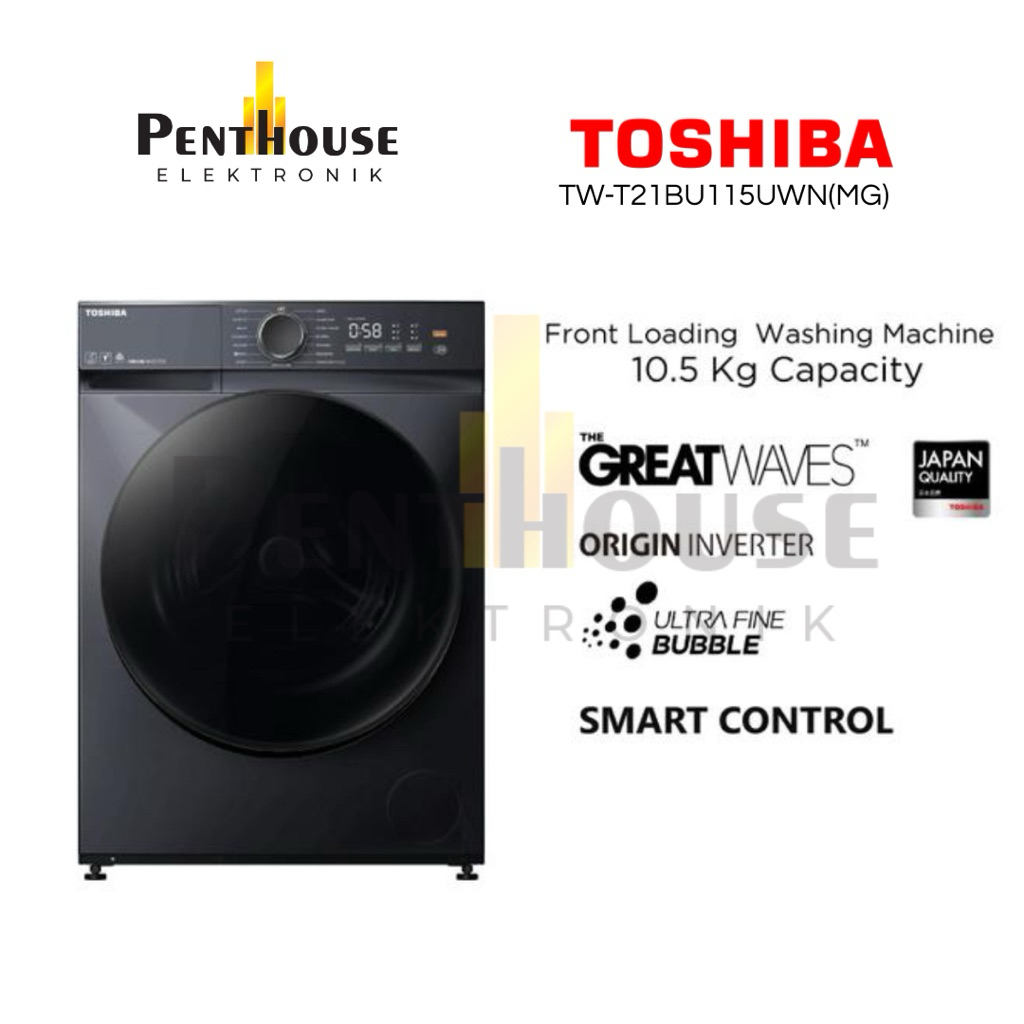 Toshiba TW-T21BU115UWN Mesin Cuci Front Loading