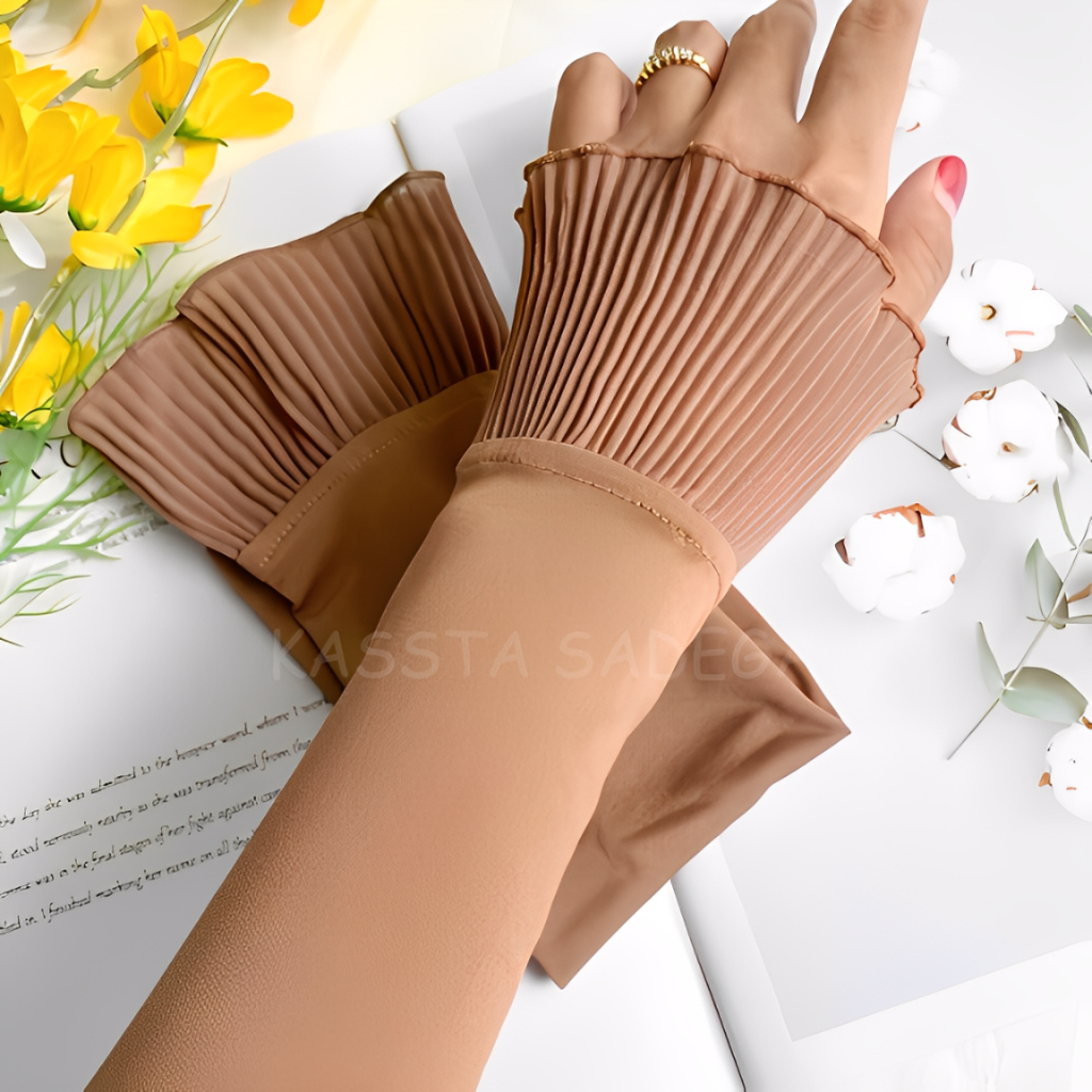 HANDSOCK QUEEN RUFFLE / HANDSOCK RENDA PLISKET / MANSET TANGAN RENDA PLISKET/ HANDSOCK PLISKET